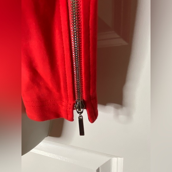 Joseph Ribkoff Bright Red Zippered Jacket Stretch Size 4 - Picture 9 of 12